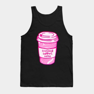 Pink Emotional Support Coffee Tank Top